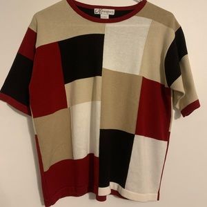 dress barn, color block sweater t-shirt